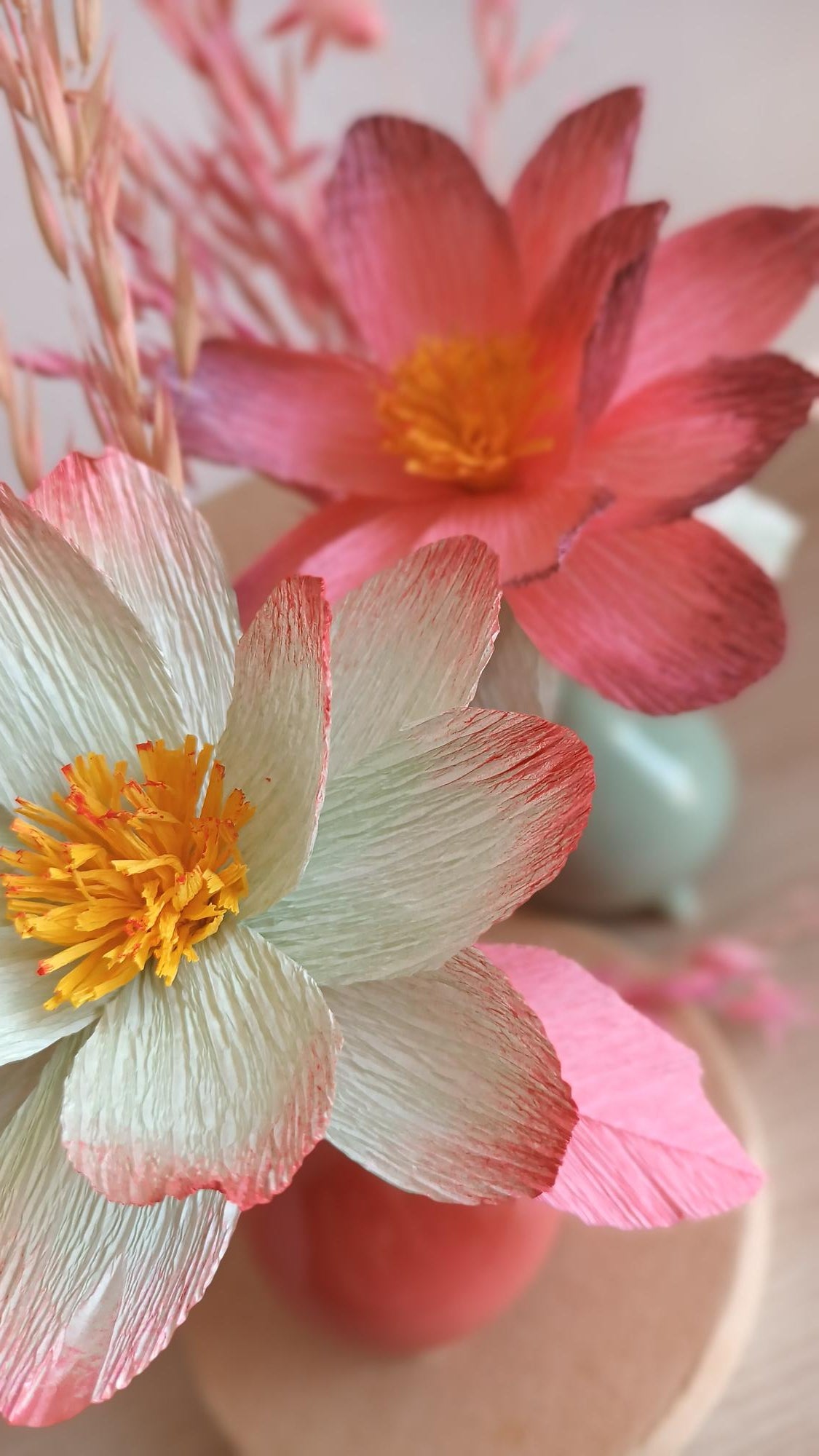 Composition lotus vert tendre
