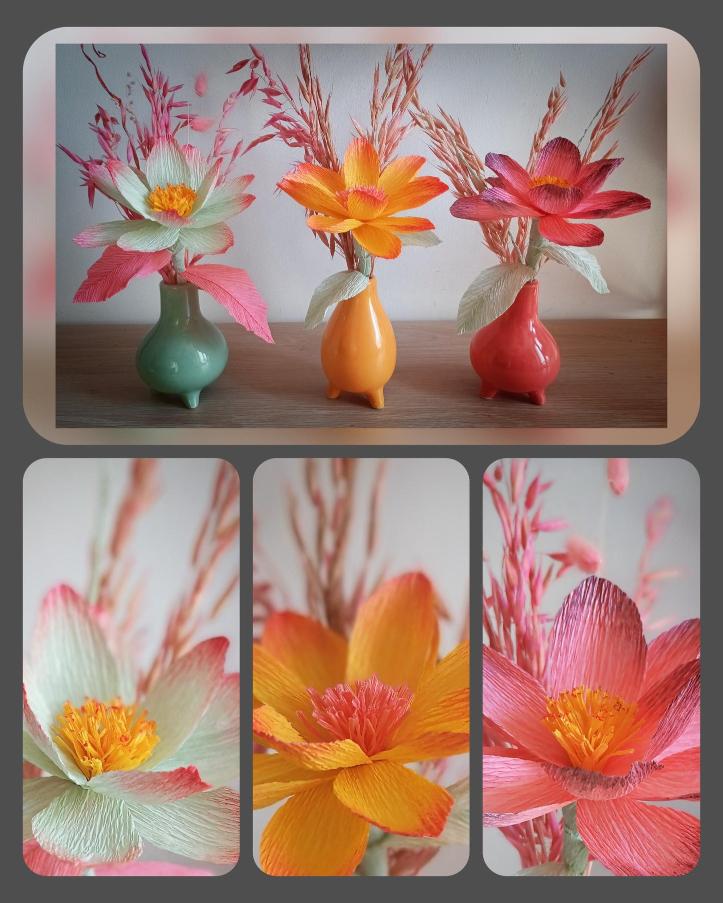 Composition lotus vert tendre