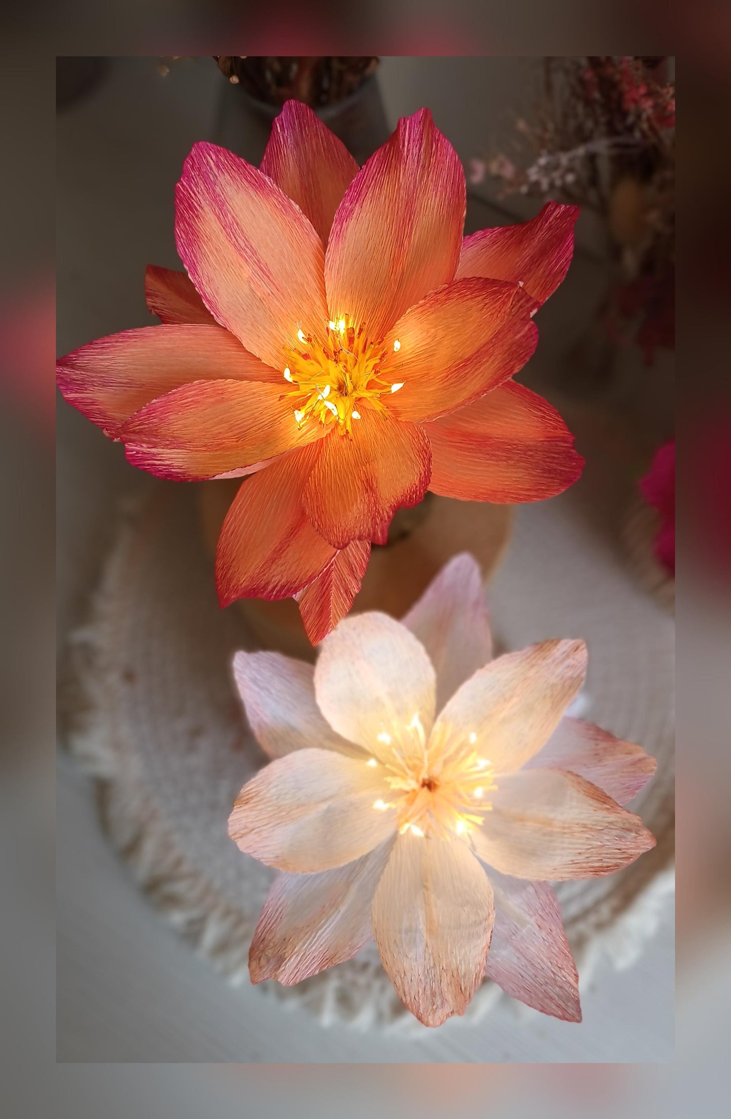 Fleur lumineuse Lotus petit modèle