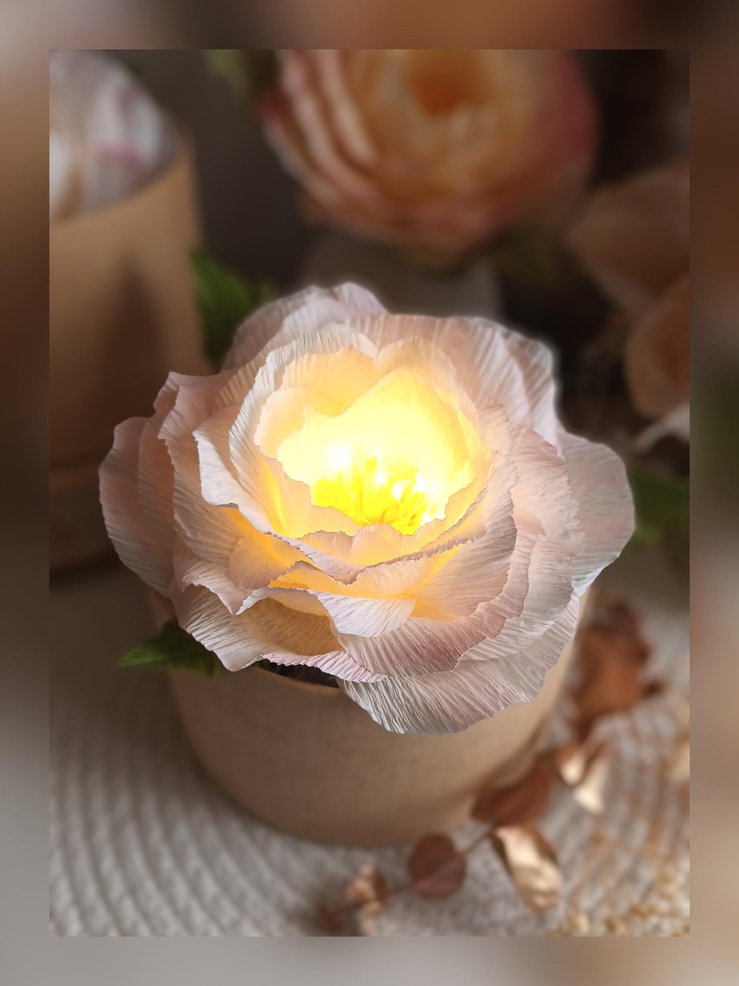 Boite cadeau fleurie lumineuse