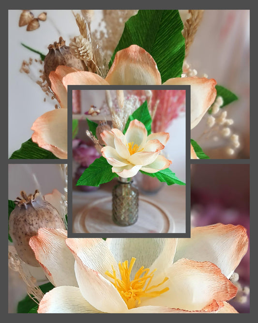 Bouquet lotus duo crème