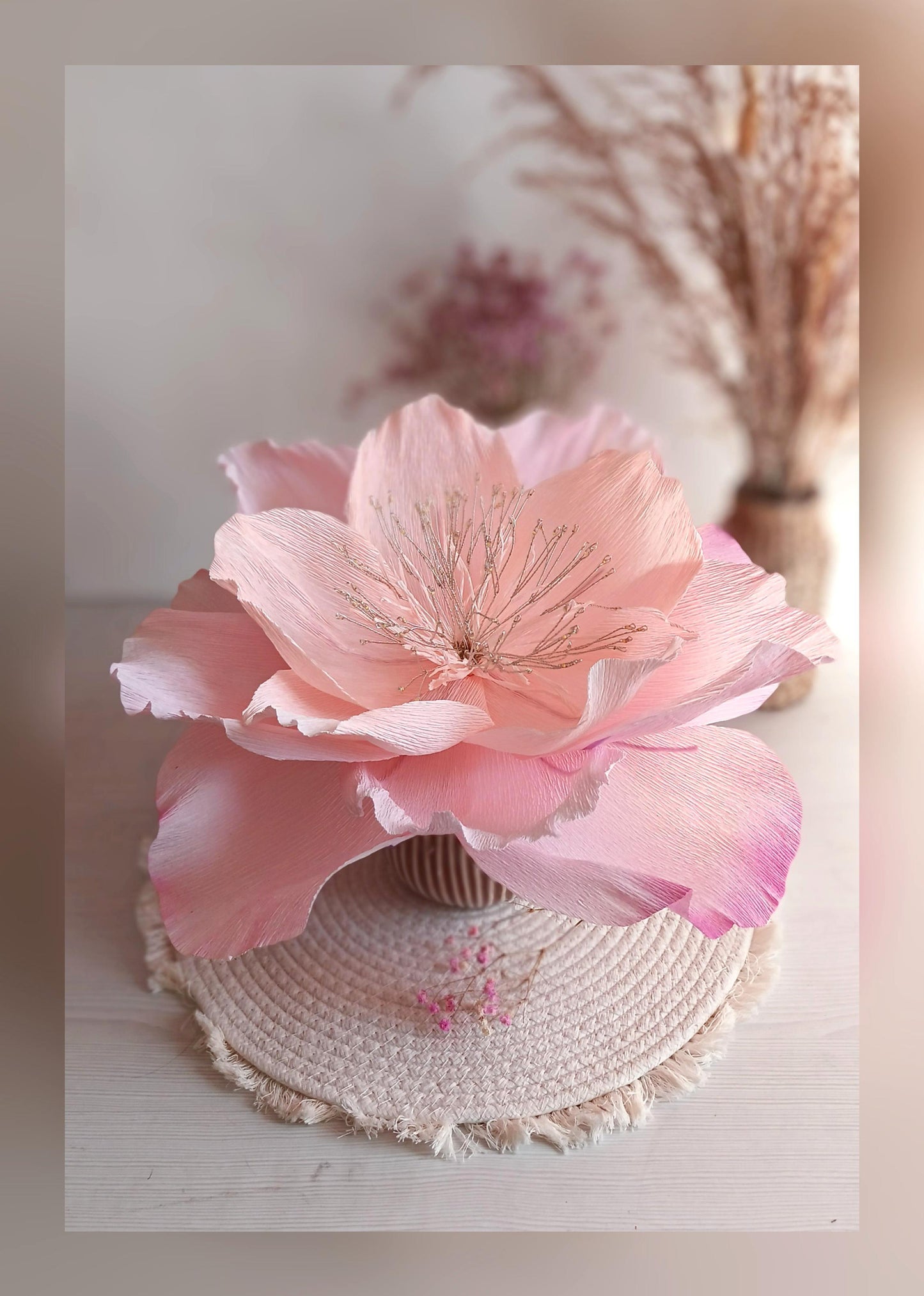 Fleur lumineuse rose douceur