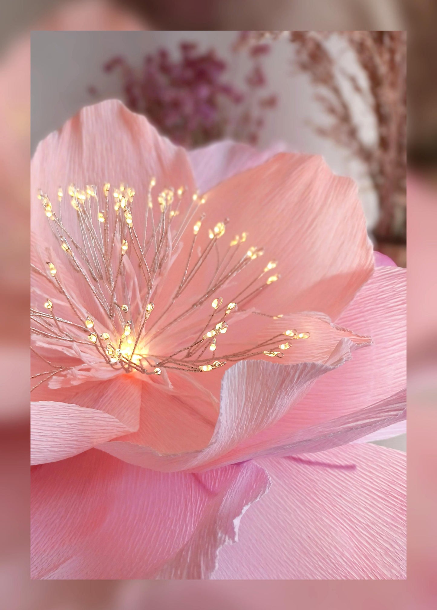 Fleur lumineuse rose douceur