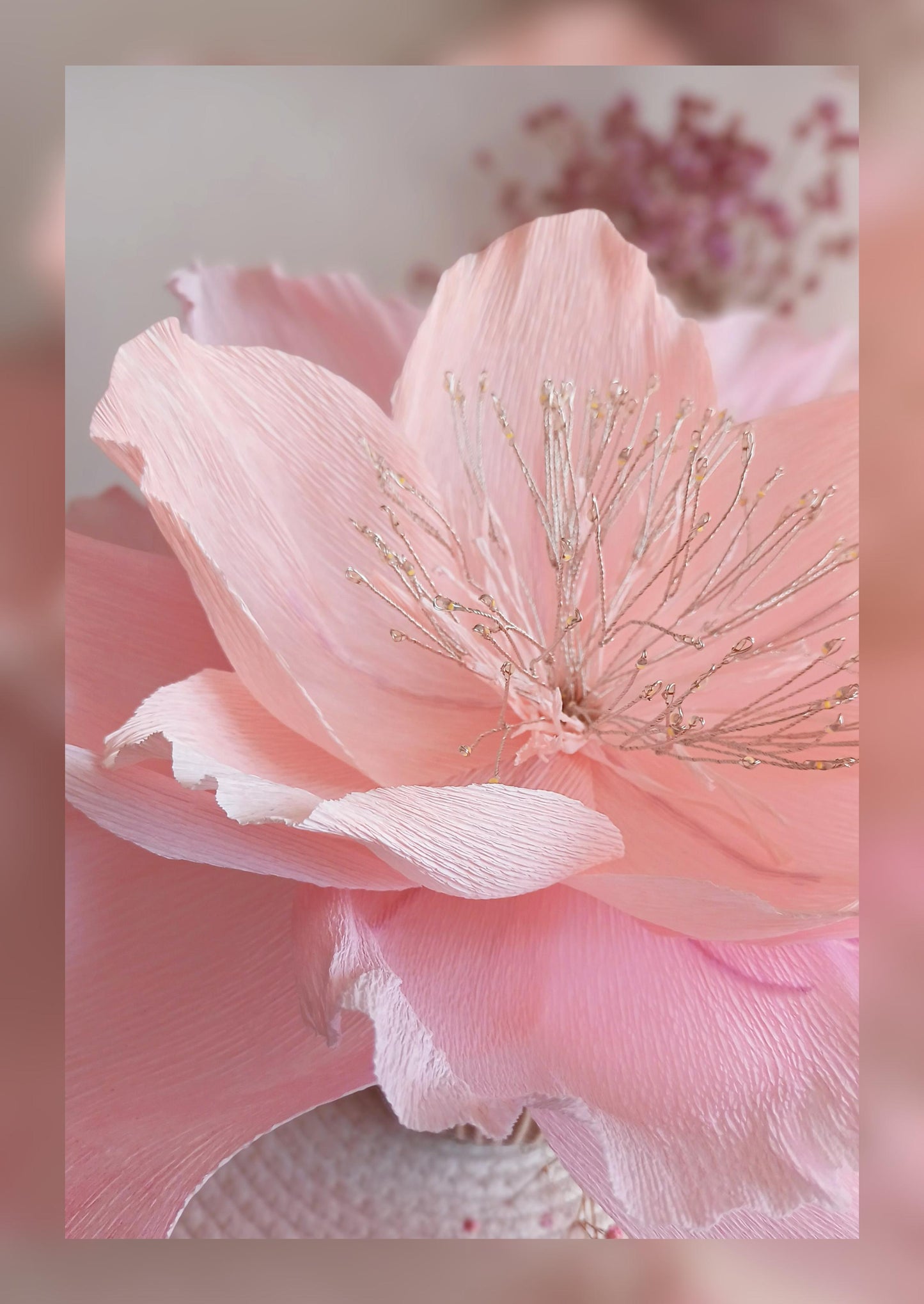 Fleur lumineuse rose douceur