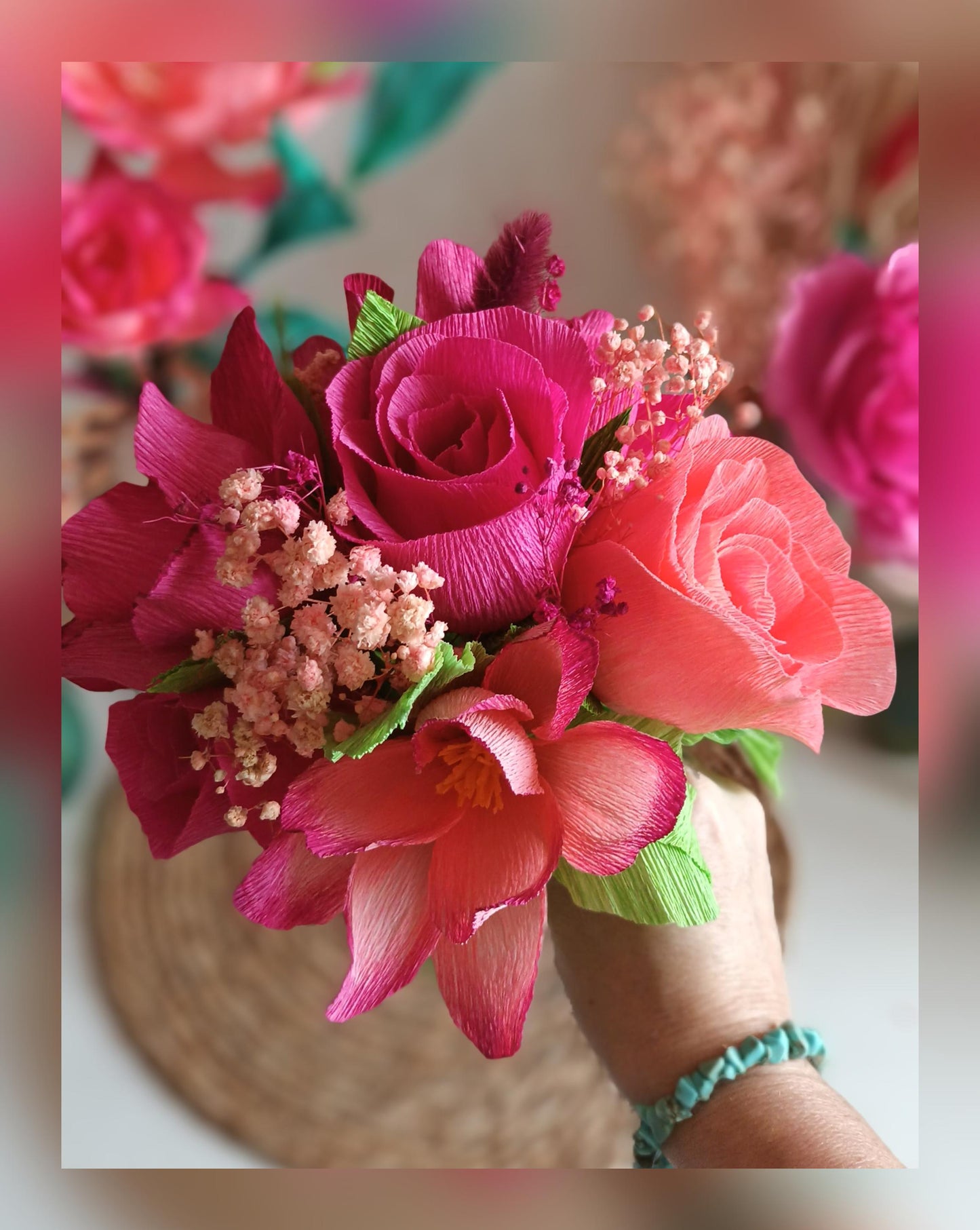 Bouquet nuances de rose