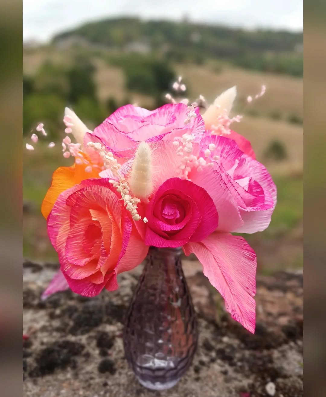 Bouquet roses acidulées