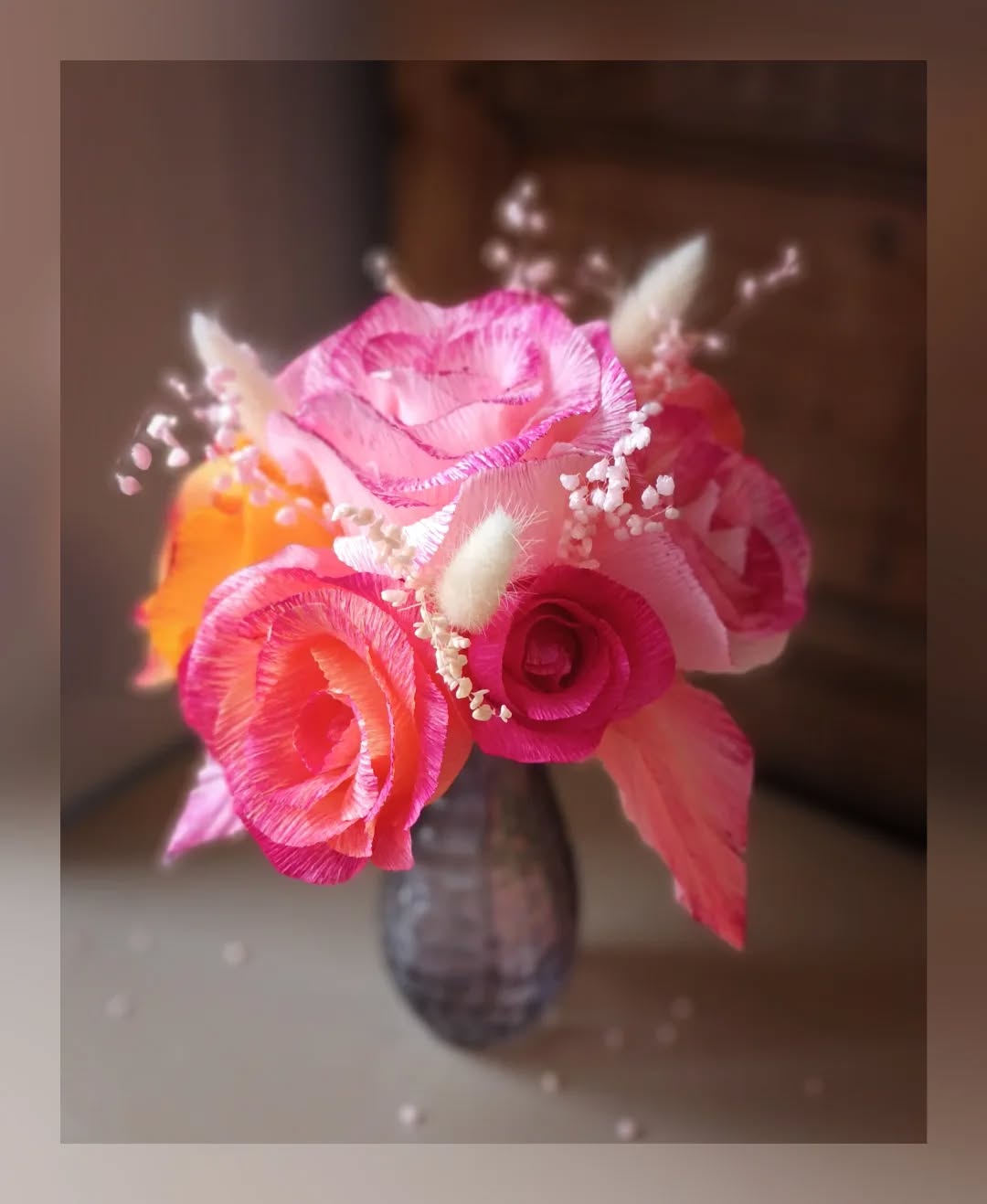 Bouquet roses acidulées