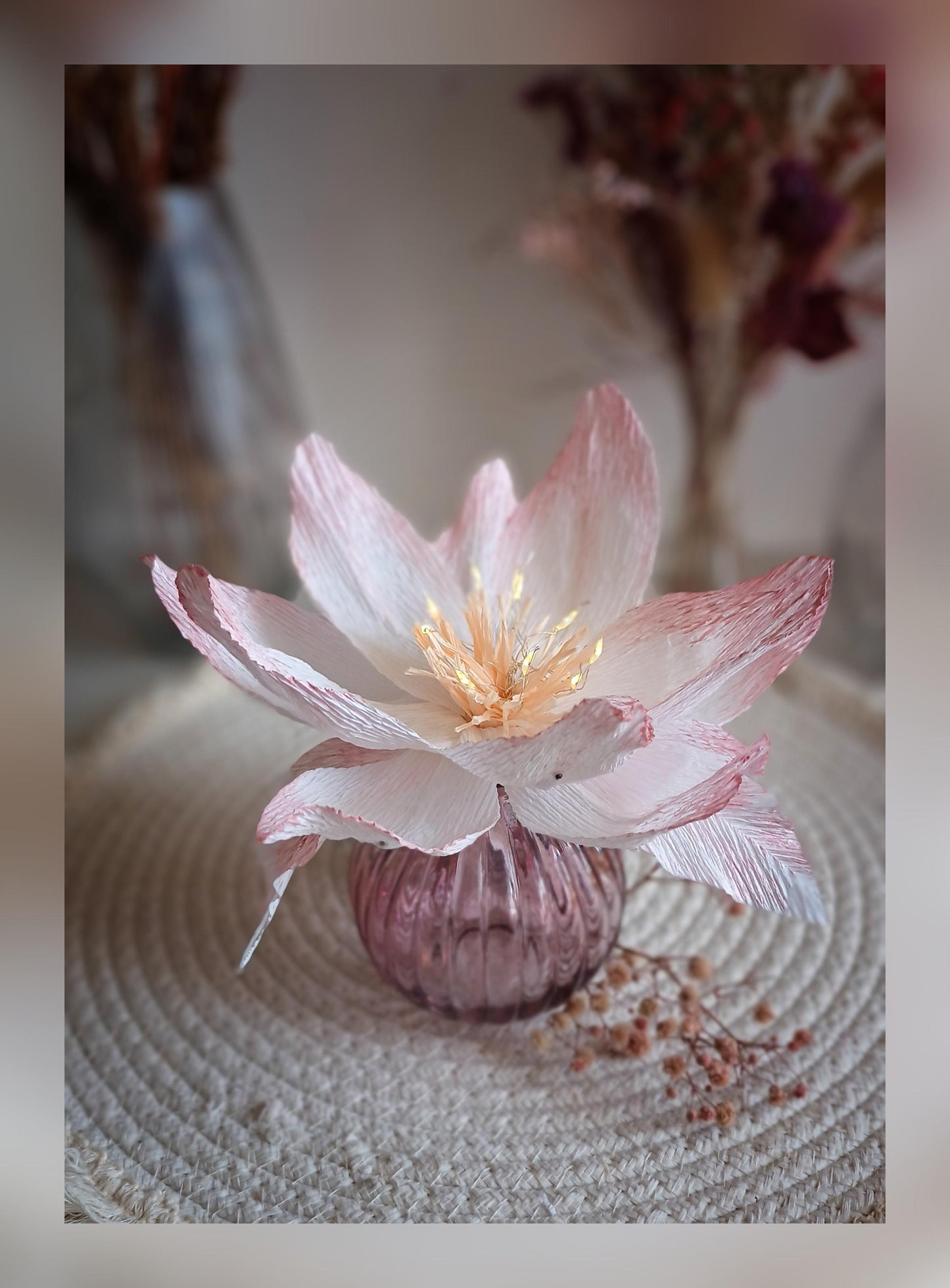 Fleur lumineuse Lotus petit modèle