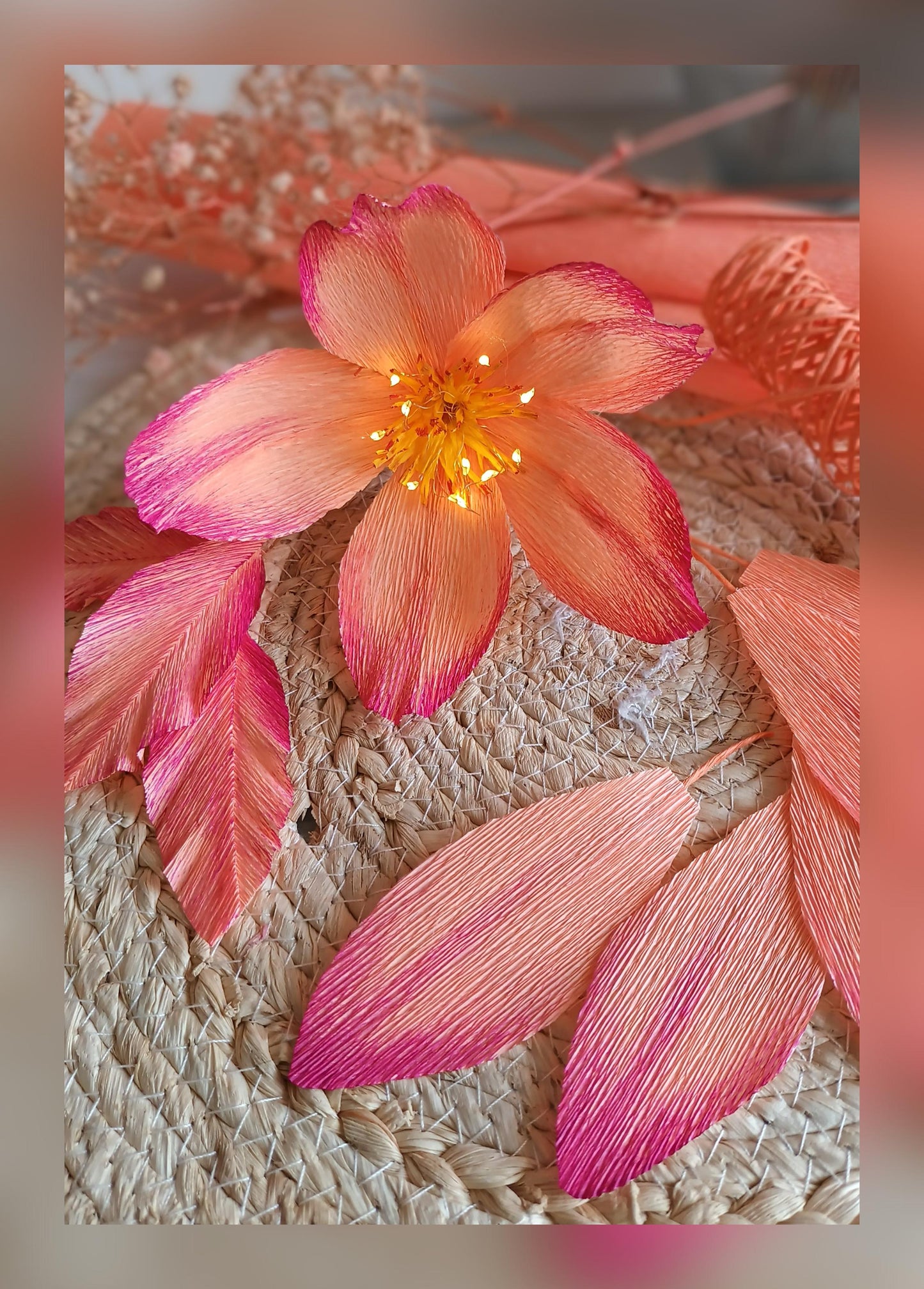 Fleur lumineuse Lotus petit modèle