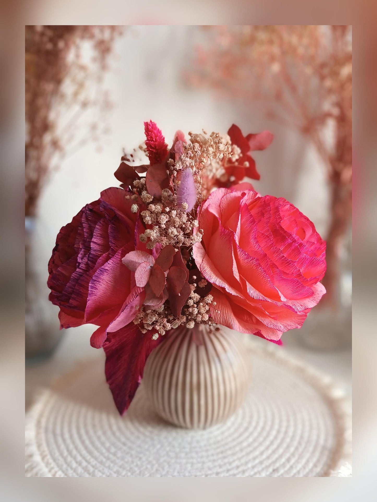 Bouquet trio de pivoines