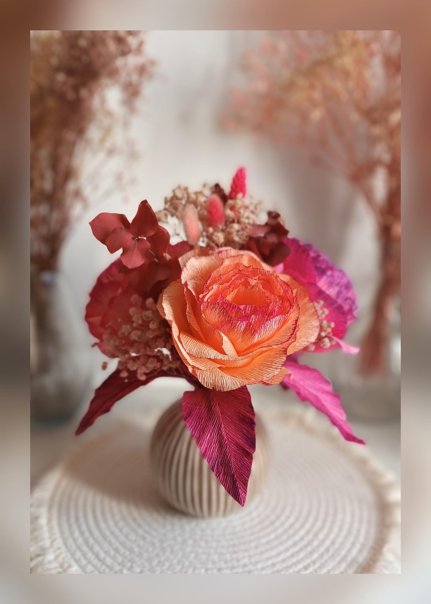 Bouquet trio de pivoines