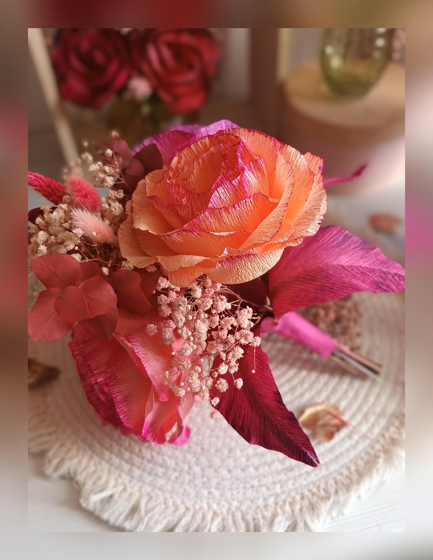 Bouquet trio de pivoines