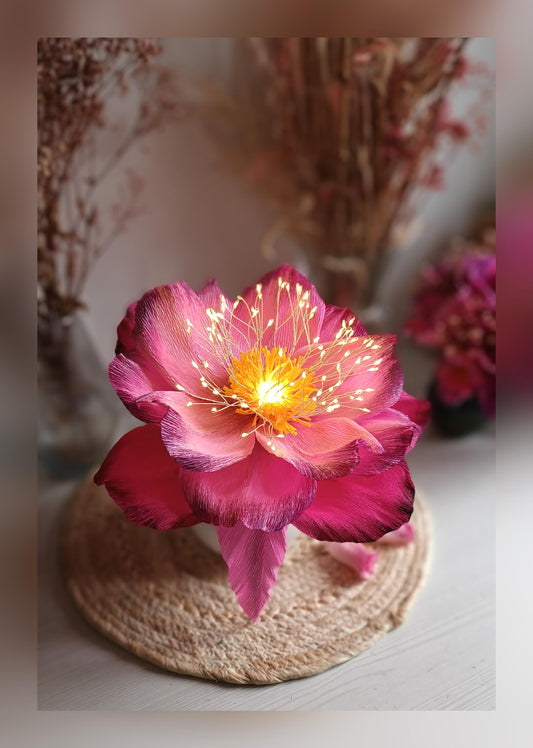 Fleur lumineuse grand format