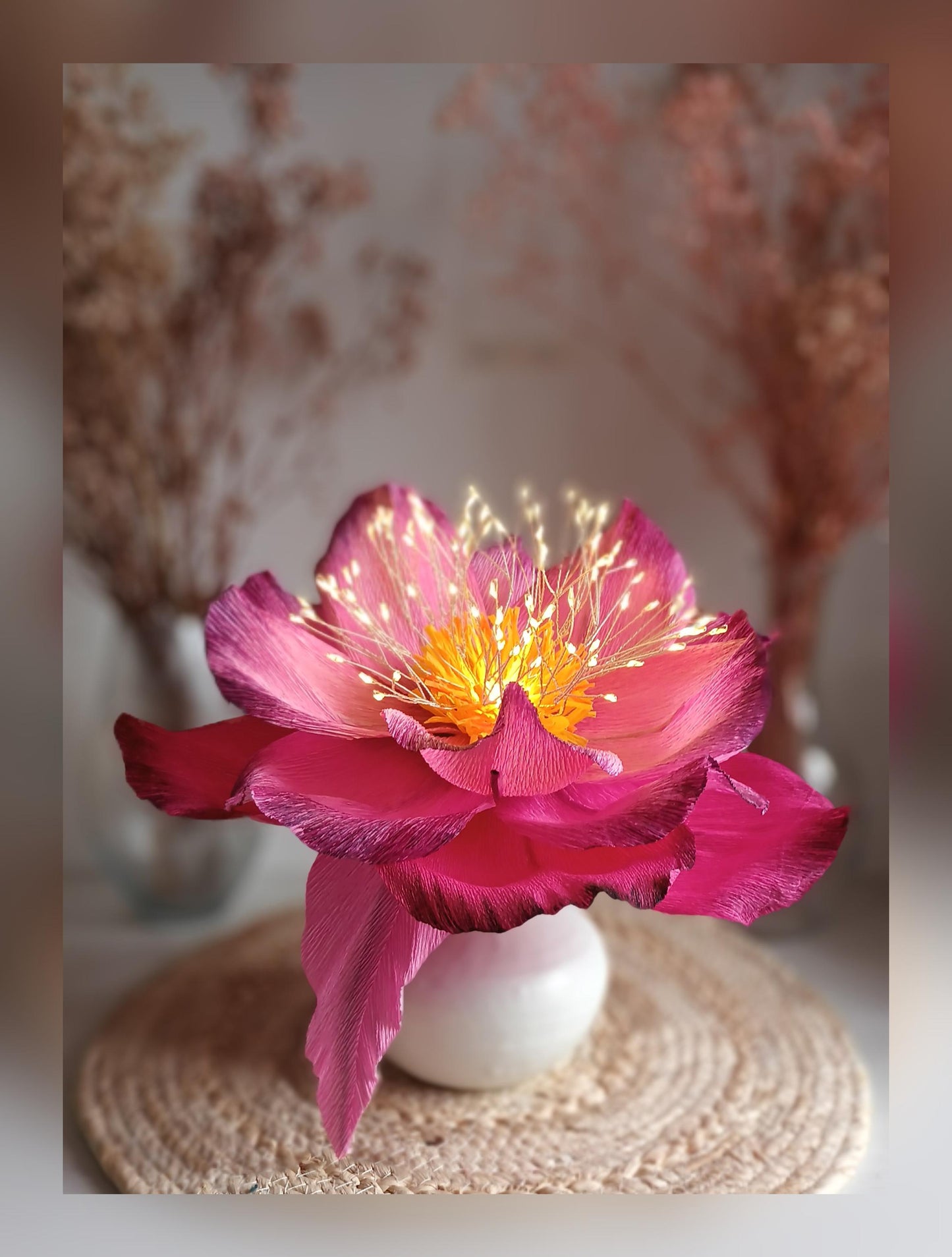 Fleur lumineuse grand format