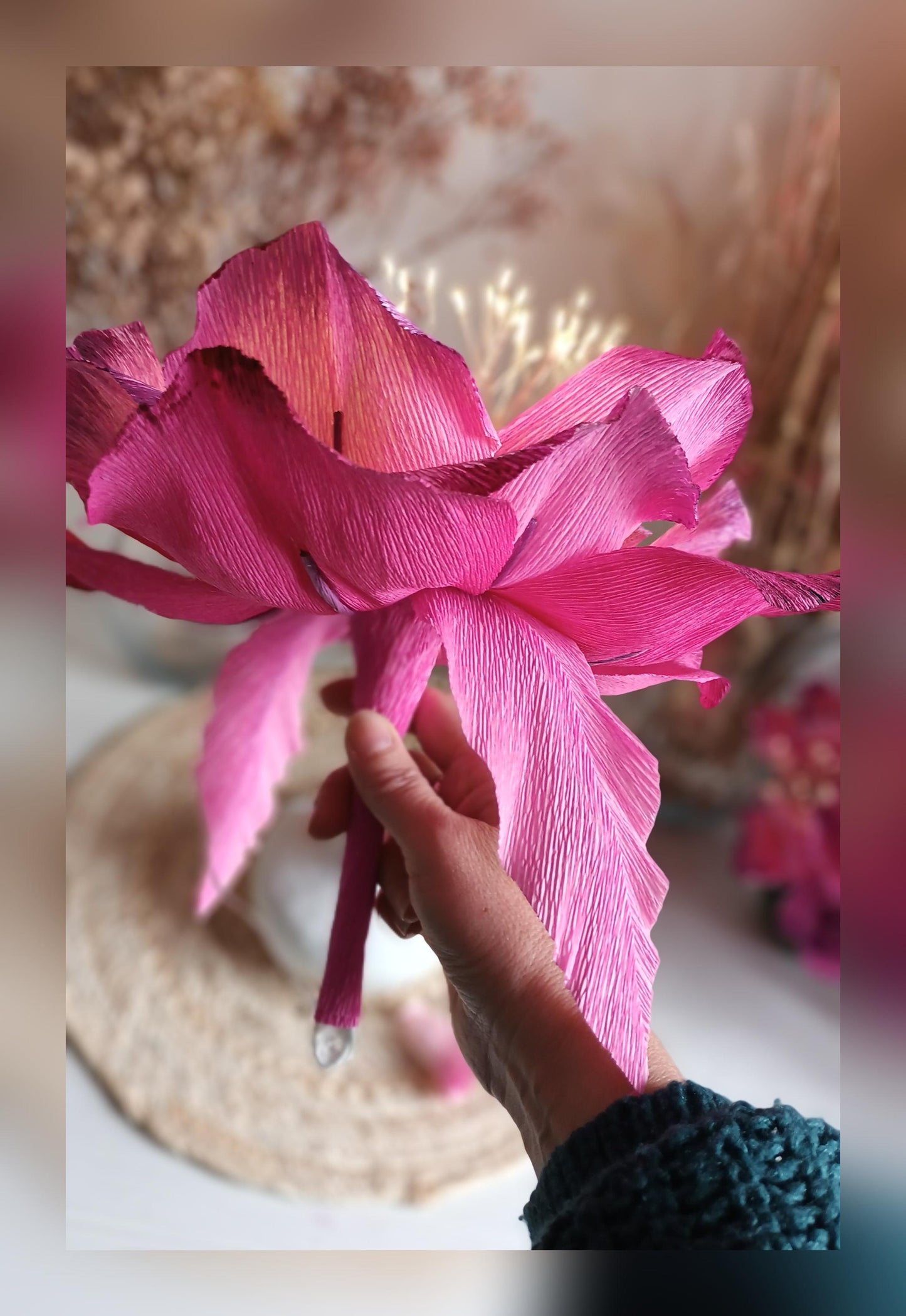Fleur lumineuse grand format