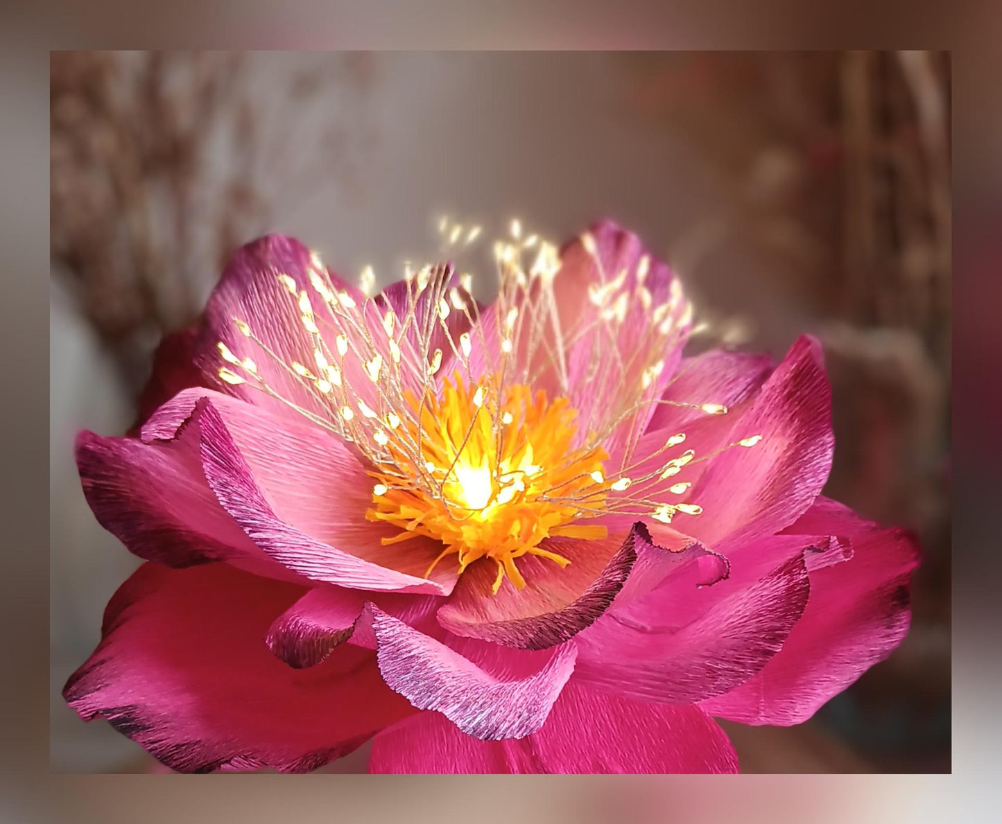 Fleur lumineuse grand format