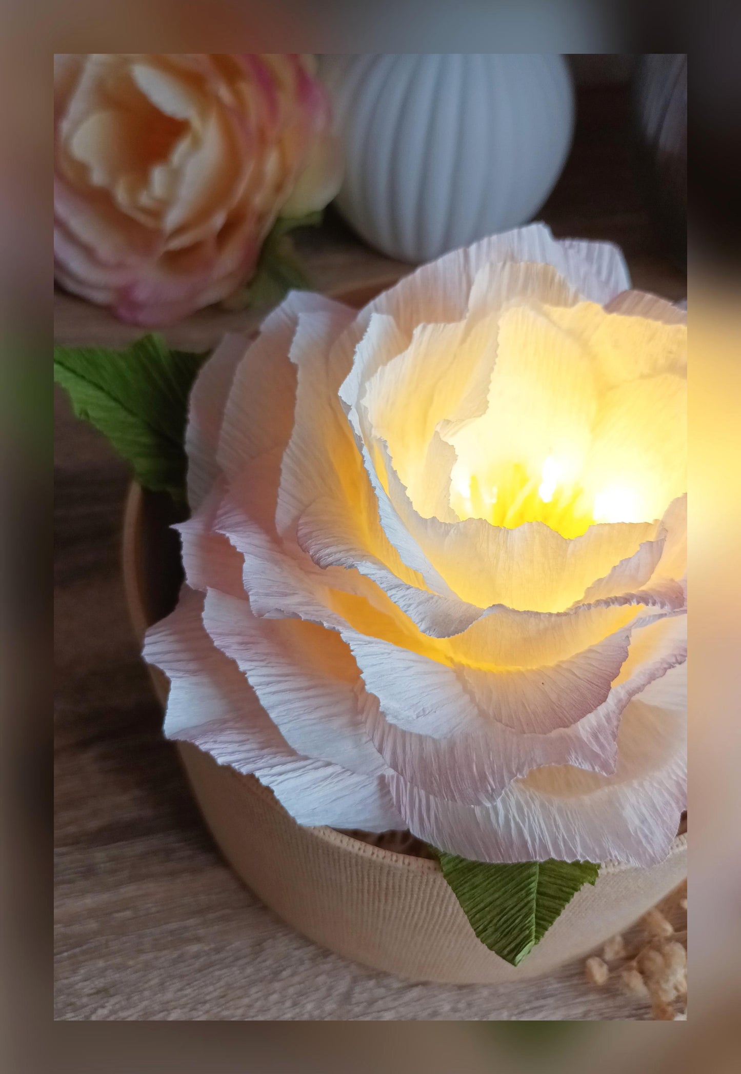 Boite cadeau fleurie lumineuse