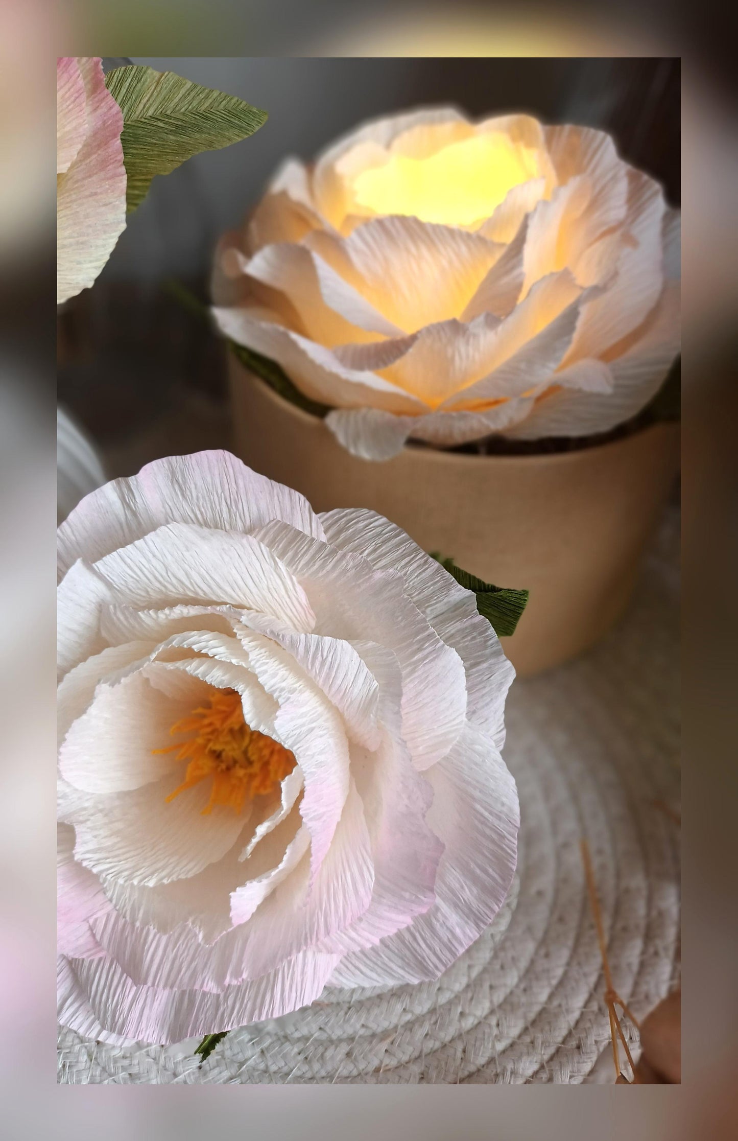 Boite cadeau fleurie lumineuse