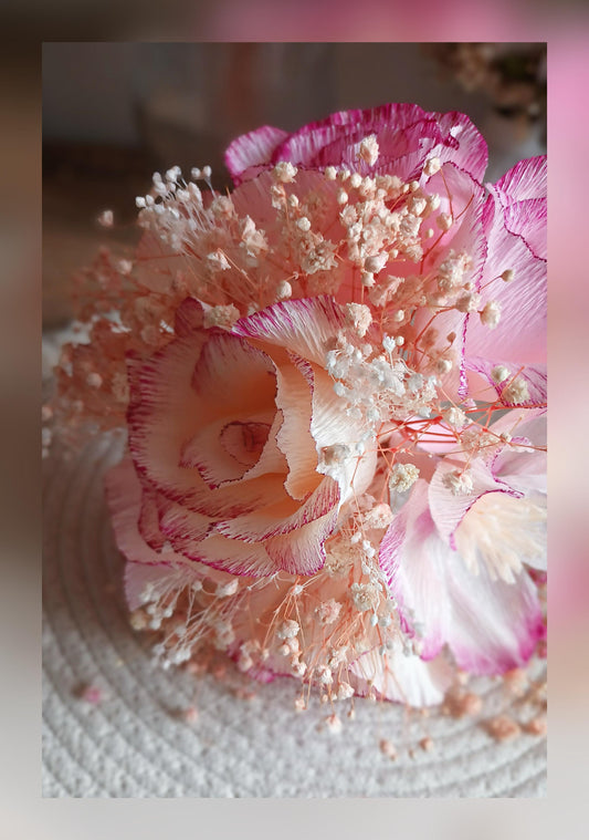 Bouquet rose poudré "prêt à offrir"