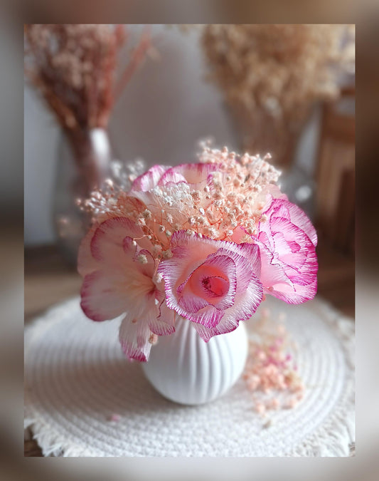 Bouquet rose poudré "prêt à offrir"