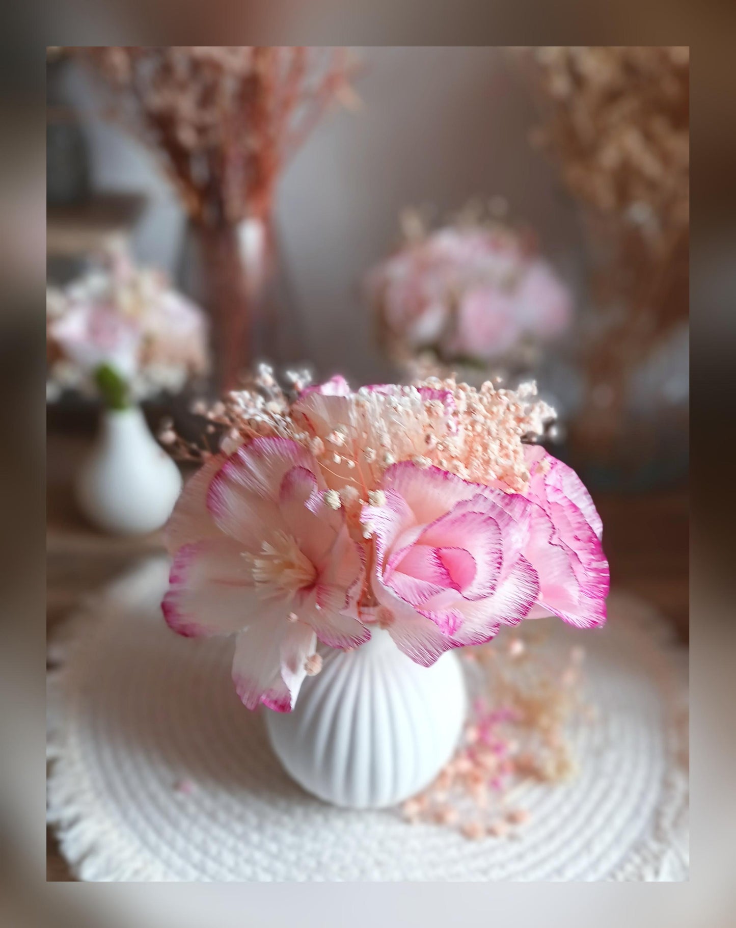 Bouquet rose poudré "prêt à offrir"